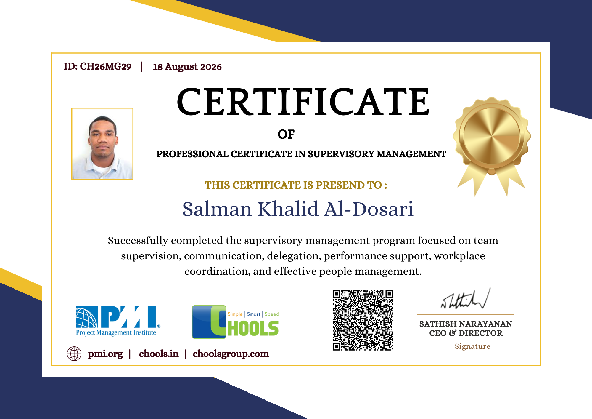 Management Programs Certificate
